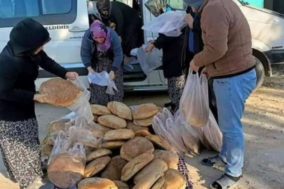 Harmancık halkından depremzedeler için köy ekmeği