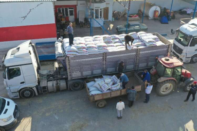 Konya'nın 10 tır yemi Hataylı besicilere can suyu oldu